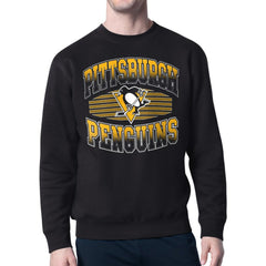 Pittsburgh Penguins Starter Team Grit Graphic Fleece Pullover Sweatshirt - Black | NHL Clearance
