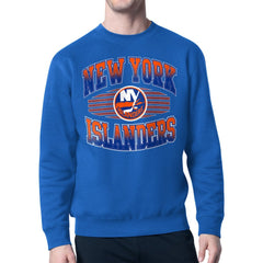 New York Islanders Starter Team Grit Graphic Fleece Pullover Sweatshirt - Royal | NHL Clearance