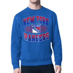 New York Rangers Starter Team Grit Graphic Fleece Pullover Sweatshirt - Blue | NHL online