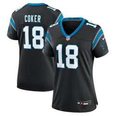 Jalen Coker Carolina Panthers Women's Team Game Jersey - Black - Nike