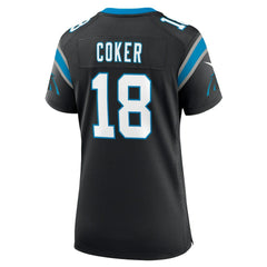 Jalen Coker Carolina Panthers Women's Team Game Jersey - Black - Nike
