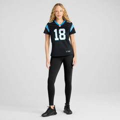 Jalen Coker Carolina Panthers Women's Team Game Jersey - Black - Nike