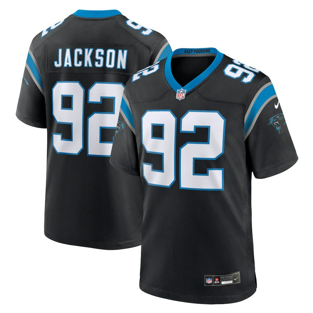 Cam Jackson Carolina Panthers Team Game Jersey - Black - Nike