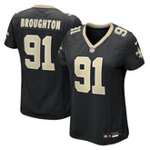 Vernon Broughton New Orleans Saints Women's Team Game Jersey - Black - Nike