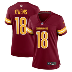 Tyler Owens Washington Commanders Women's Team Game Jersey - Burgundy - Nike