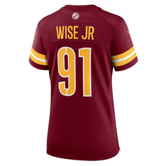 Deatrich Wise Jr. Washington Commanders Women's Team Game Jersey - Burgundy - Nike