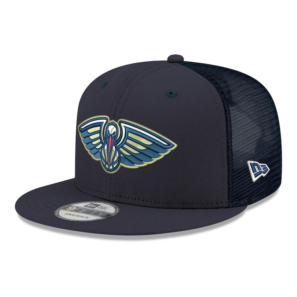 New Era New Orleans Pelicans Core Logo Meshback 9FIFTY Snapback Hat Navy