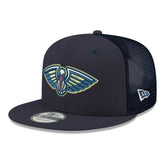 New Era New Orleans Pelicans Core Logo Meshback 9FIFTY Snapback Hat Navy