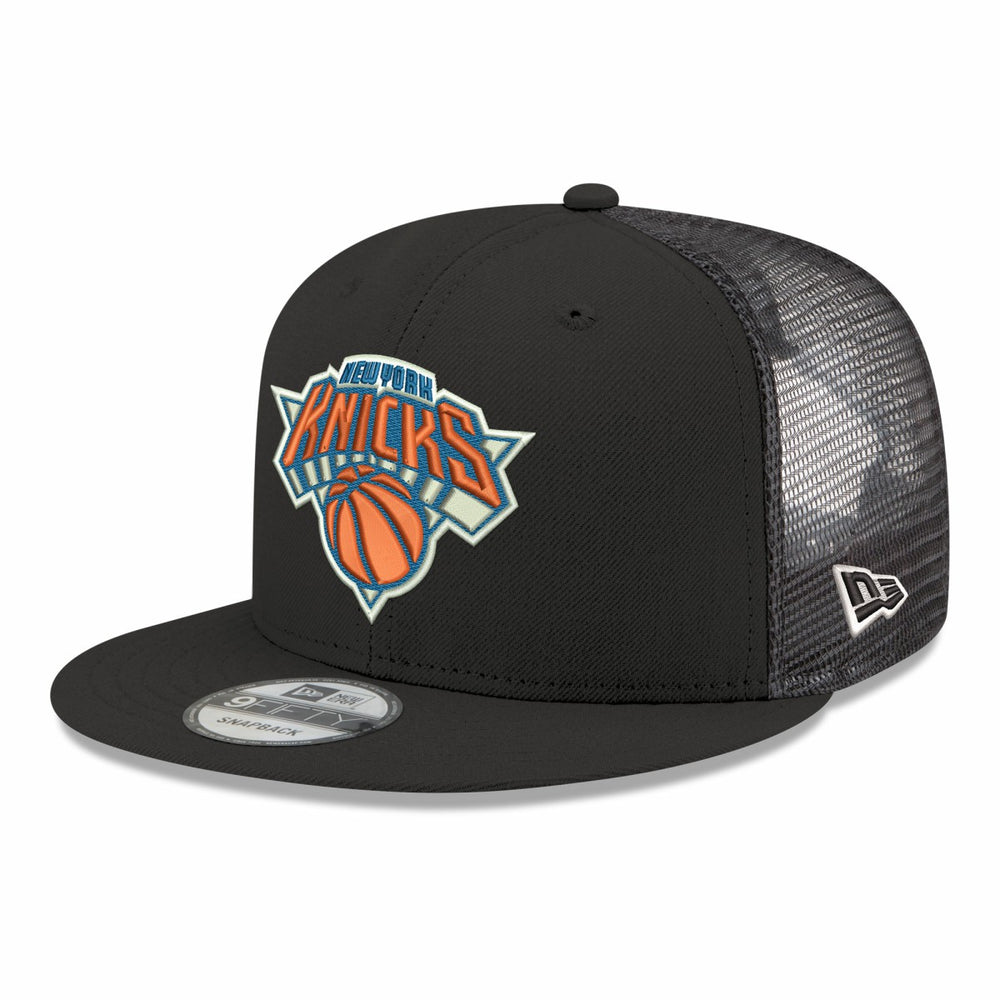 New Era New York Knicks Core Logo Meshback 9FIFTY Snapback Hat Black
