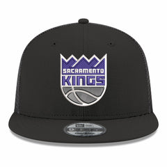 New Era Sacramento Kings Core Logo Meshback 9FIFTY Snapback Hat Black