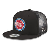 New Era Detroit Pistons Core Logo Meshback 9FIFTY Snapback Hat Black