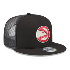 New Era Atlanta Hawks Core Logo Meshback 9FIFTY Snapback Hat Black