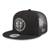 New Era Brooklyn Nets Core Logo Meshback 9FIFTY Snapback Hat Black