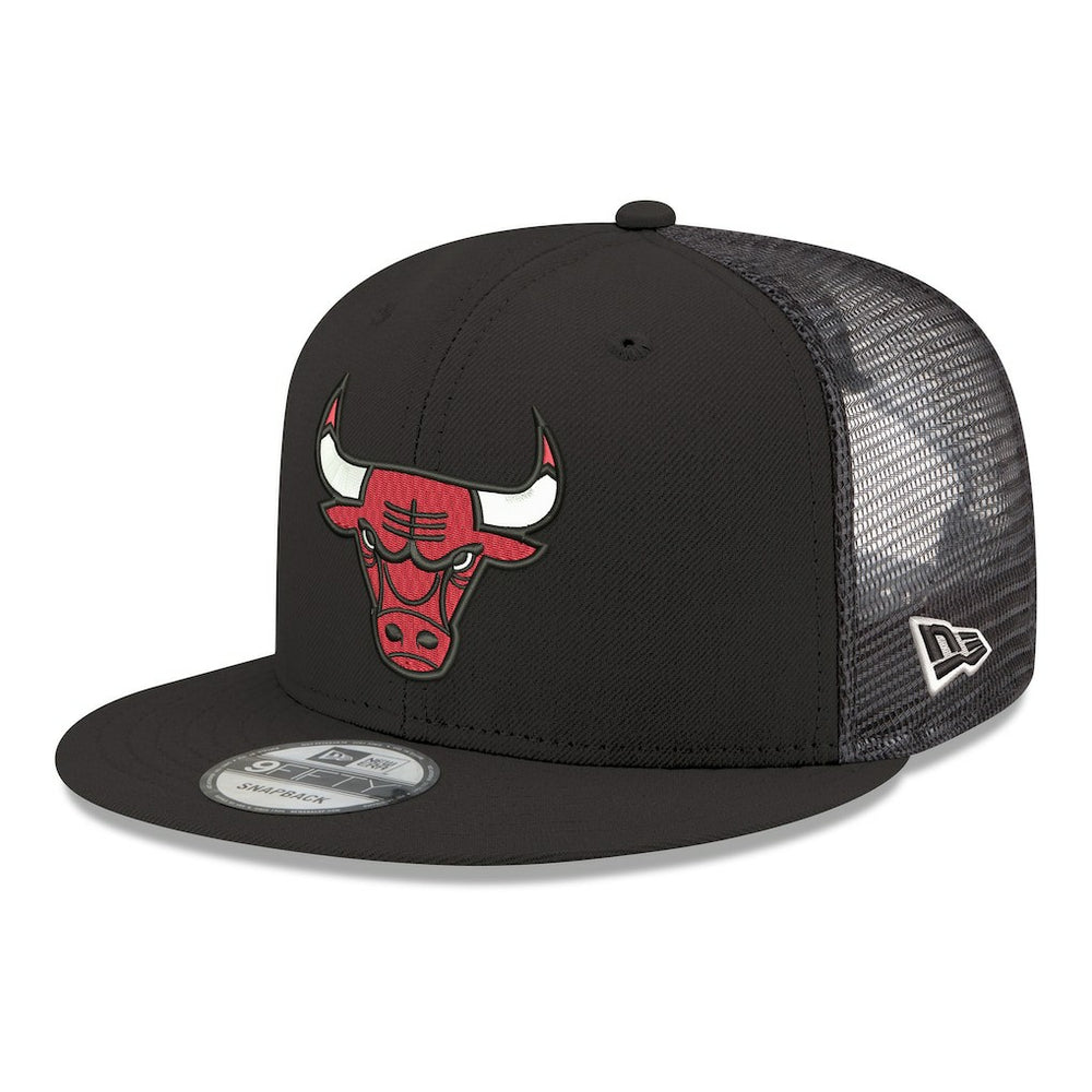 New Era Chicago Bulls Core Logo Meshback 9FIFTY Snapback Hat Black