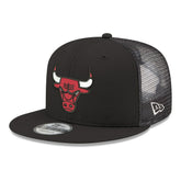 New Era Chicago Bulls Core Logo Meshback 9FIFTY Snapback Hat Black