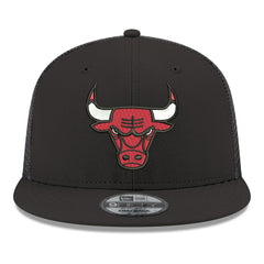 New Era Chicago Bulls Core Logo Meshback 9FIFTY Snapback Hat Black