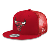 New Era Chicago Bulls Core Logo Meshback 9FIFTY Snapback Hat Red