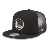 New Era Golden State Warriors Core Logo Meshback 9FIFTY Snapback Hat Black