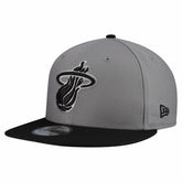 New Era Miami Heat Core Logo Storm Gray Two-Tone 9FIFTY Snapback Hat Gray
