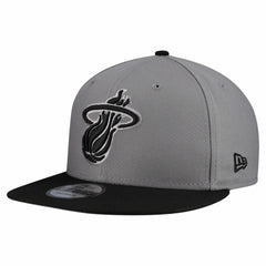 New Era Miami Heat Core Logo Storm Gray Two-Tone 9FIFTY Snapback Hat Gray