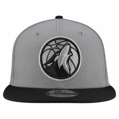 New Era Minnesota Timberwolves Core Logo Storm Gray Two-Tone 9FIFTY Snapback Hat Gray