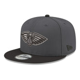 New Era New Orleans Pelicans Logo 2-Tone 9FIFTY Snapback Hat Gray/Black