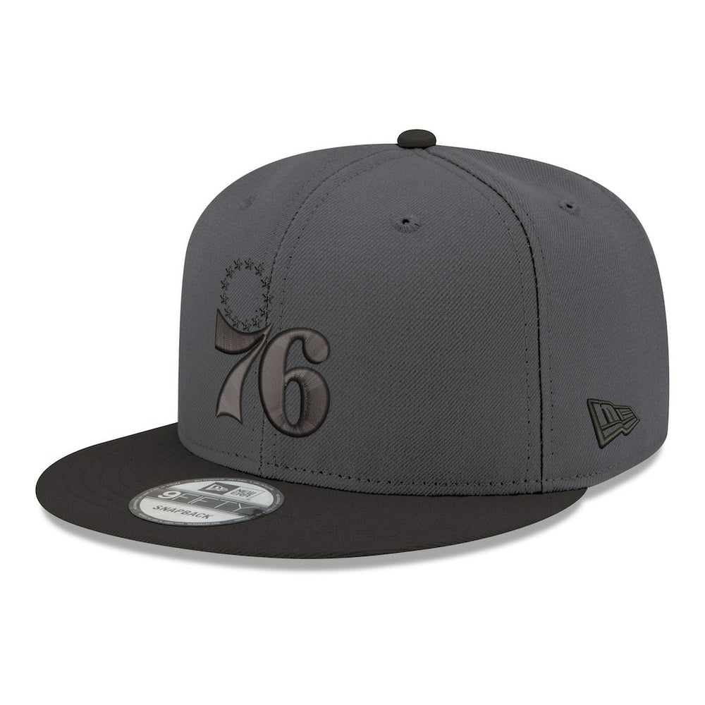 New Era Philadelphia 76ers Logo 2-Tone 9FIFTY Snapback Hat Gray/Black