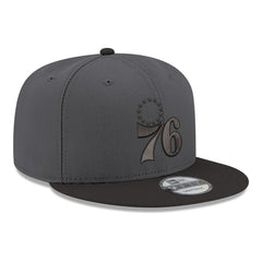 New Era Philadelphia 76ers Logo 2-Tone 9FIFTY Snapback Hat Gray/Black