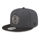 New Era Brooklyn Nets Logo 2-Tone 9FIFTY Snapback Hat Gray/Black