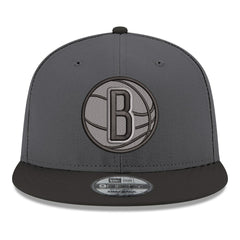 New Era Brooklyn Nets Logo 2-Tone 9FIFTY Snapback Hat Gray/Black