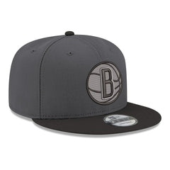 New Era Brooklyn Nets Logo 2-Tone 9FIFTY Snapback Hat Gray/Black
