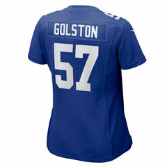 Chauncey Golston New York Giants Women's Team Game Jersey - Royal - Nike