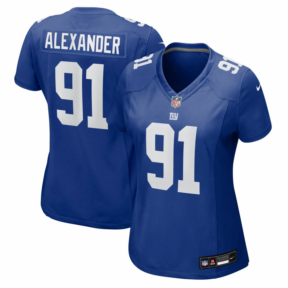 Darius Alexander New York Giants Women's Team Game Jersey - Royal - Nike