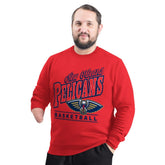 New Orleans Pelicans G-III Sports by Carl Banks Adaptive Headliner Fleece Crewneck Sweatshirt Red