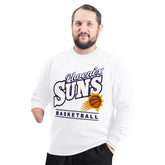 Phoenix Suns G-III Sports by Carl Banks Adaptive Headliner Fleece Crewneck Sweatshirt White