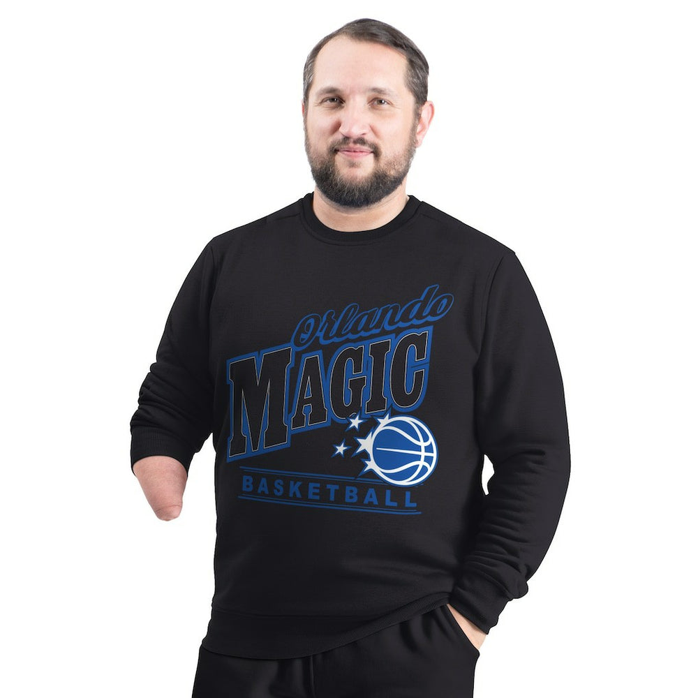 Orlando Magic G-III Sports by Carl Banks Adaptive Headliner Fleece Crewneck Sweatshirt Black