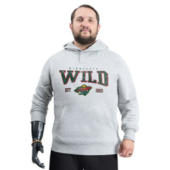 Minnesota Wild G-III Sports by Carl Banks Adaptive Classic Team Spirit Fleece Hoodie - Gray | NHL Clearance