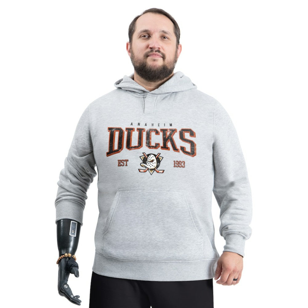 Anaheim Ducks G-III Sports by Carl Banks Adaptive Classic Team Spirit Fleece Hoodie - Gray | NHL online