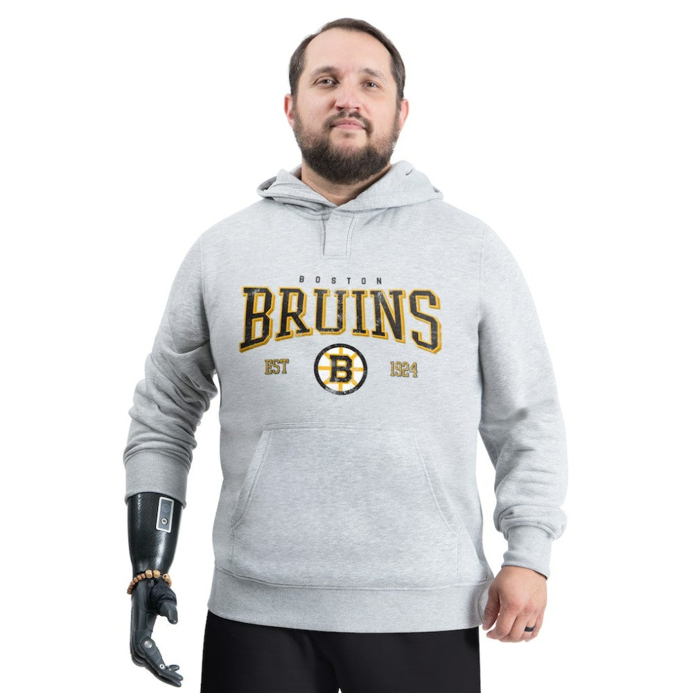 Boston Bruins G-III Sports by Carl Banks Adaptive Classic Team Spirit Fleece Hoodie - Gray | NHL online