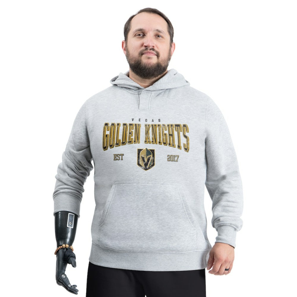 Vegas Golden Knights G-III Sports by Carl Banks Adaptive Classic Team Spirit Fleece Hoodie - Gray | NHL Lifestyle