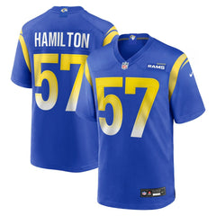 Ty Hamilton Los Angeles Rams Team Game Jersey - Royal - Nike