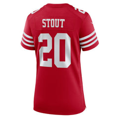 Upton Stout San Francisco 49ers Women's Team Game Jersey - Scarlet - Nike