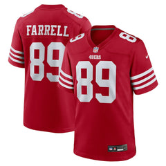 Luke Farrell San Francisco 49ers Team Game Jersey - Scarlet - Nike