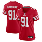 Sam Okuayinonu San Francisco 49ers Women's Team Game Jersey - Scarlet - Nike