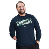 Vancouver Canucks G-III Sports by Carl Banks Adaptive Mesh Effect Long Sleeve T-Shirt - Blue | NHL Clearance