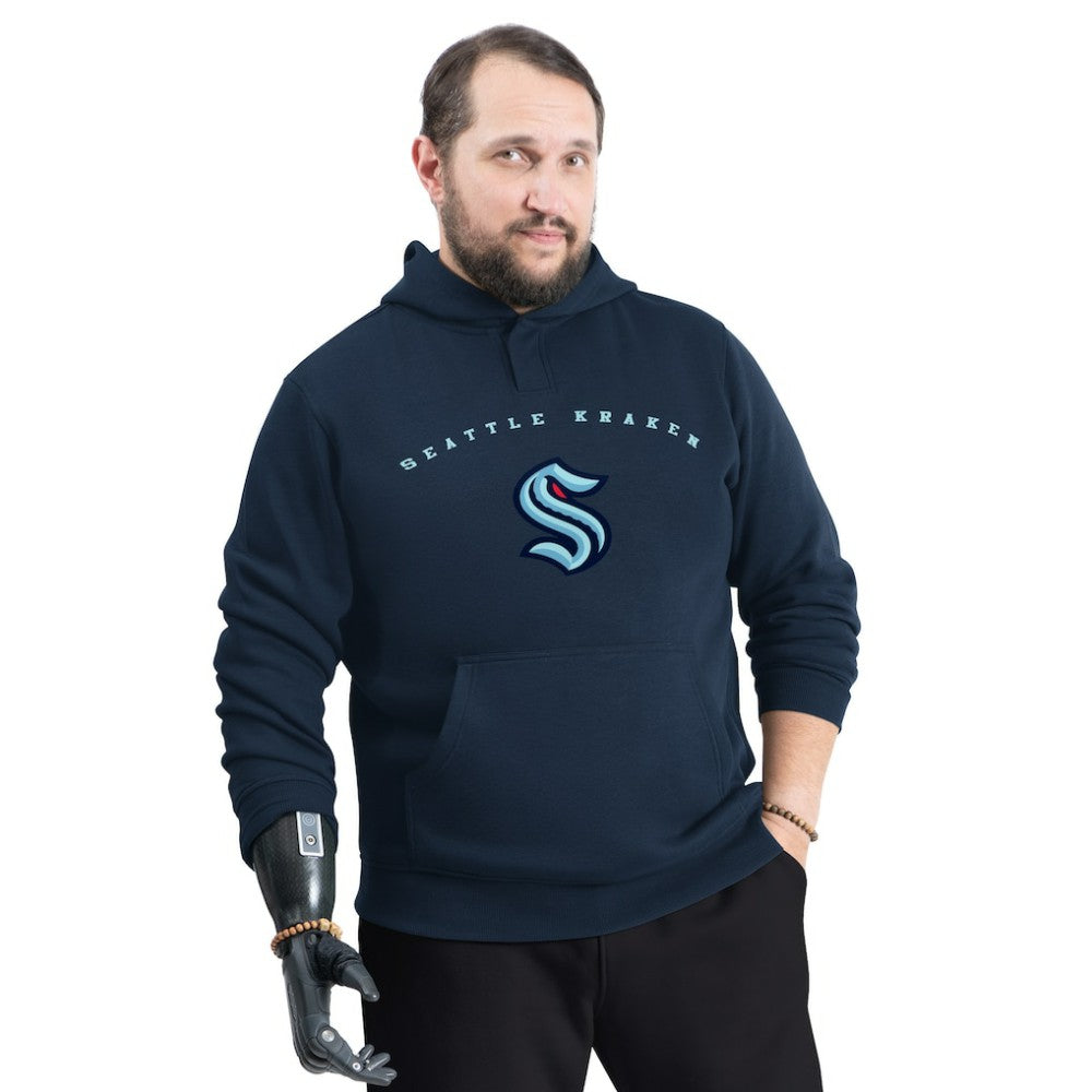 Seattle Kraken G-III Sports by Carl Banks Adaptive Classic Team Arc Fleece Hoodie - Deep Sea Blue | NHL sale