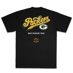 Green Bay Packers Born x Raised Unisex Pro Script T-Shirt - Black - NFL