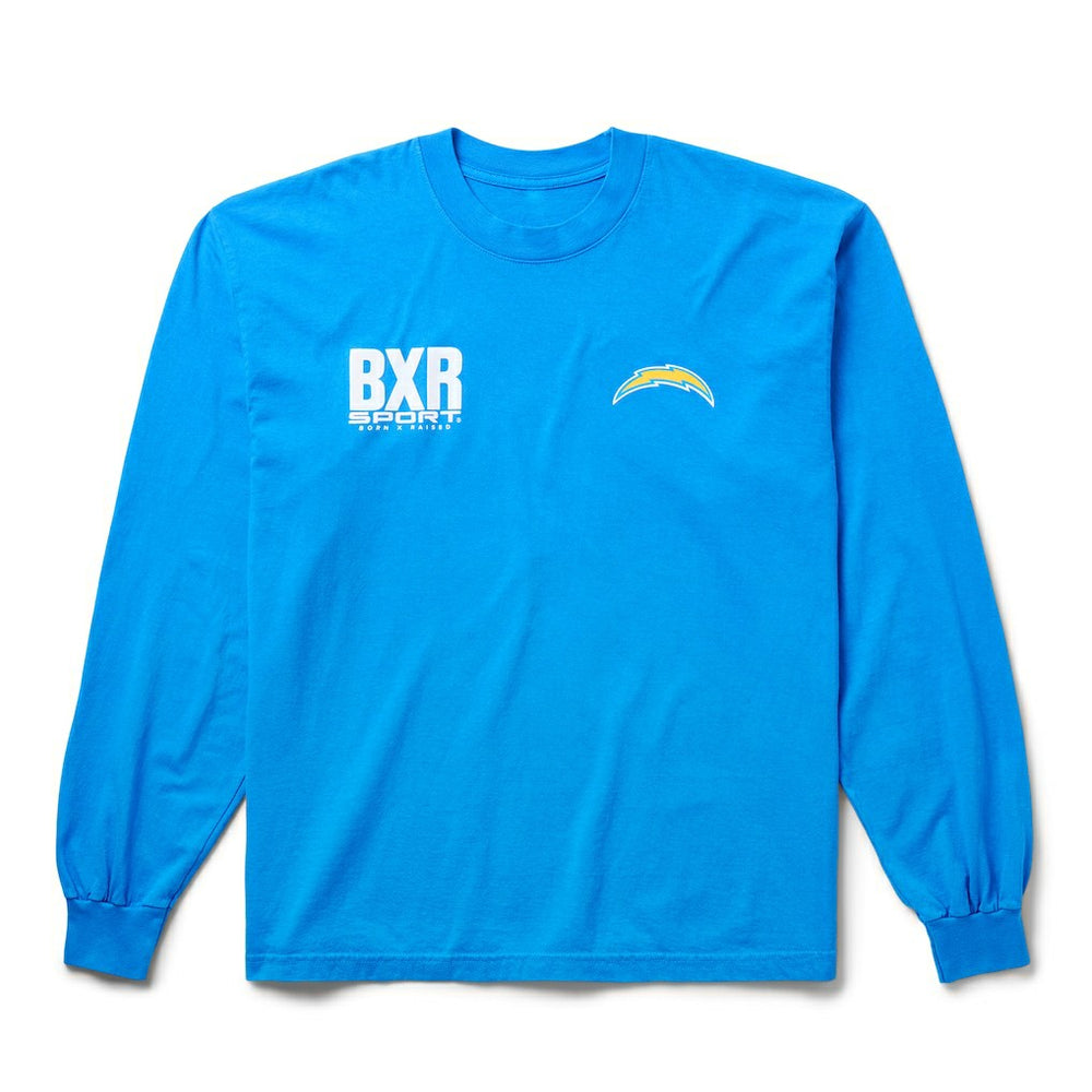 Los Angeles Chargers Born x Raised Unisex Long Sleeve Local T-Shirt - Powder Blue - NFL