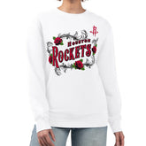 Houston Rockets G-III 4Her by Carl Banks Women's Roses Fleece Tri-Blend Sweatshirt White