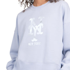 New York Mets Starter Women's Pastels Boxy Fleece Sweatshirt Near Me